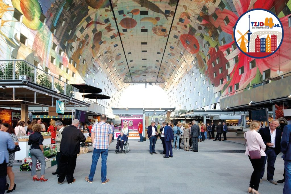 An inside view of the Market Hall, one of the must-see places on a weekend in Rotterdam.