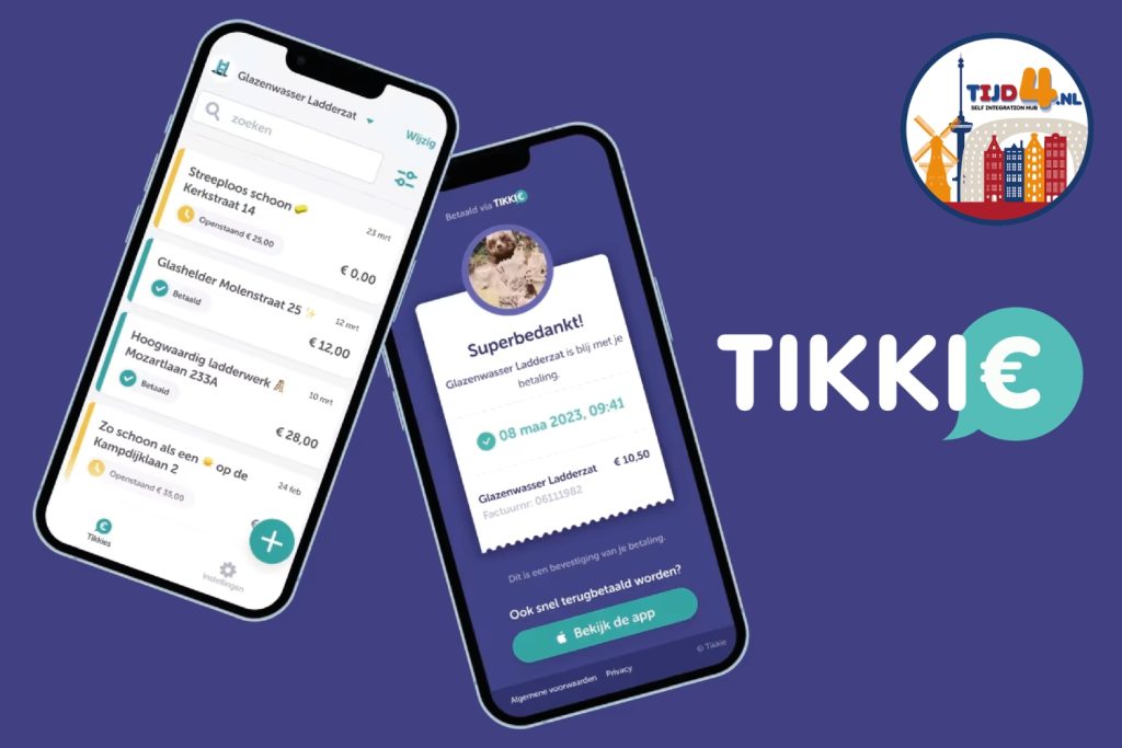 Een afbeelding van een Tikkie app op een telefoon die een betaling verstuurt